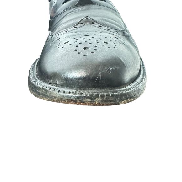 Salvatore Ferragamo Made in Italy Black Calfskin Leather Wingtips Oxfords 11D main image 6